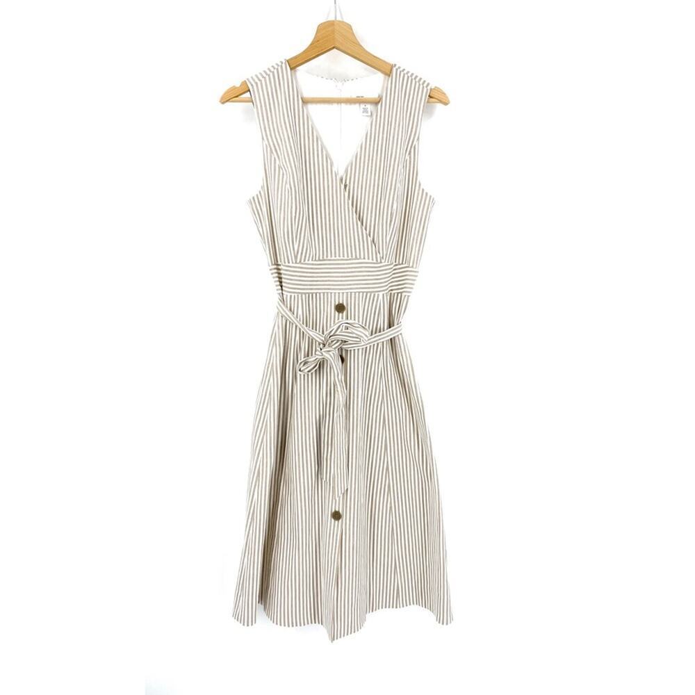 Nordstrom Signature Stripe Button Front Belted Dr… - image 3